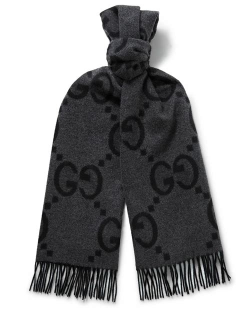 gucci jacquard pattern knit scarf|Gucci wool scarf women's.